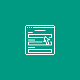 Website with mouse on screen